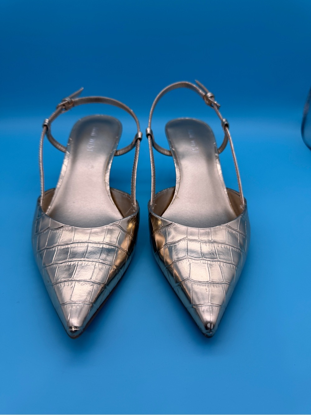 Nine West Metallic Platinum Rillas Pump